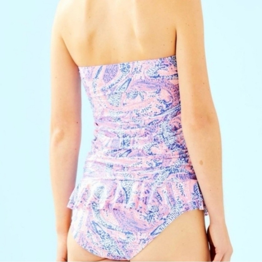 Lilly Pulitzer Coastal Blue Maybe Gator tankini - Picture 3 of 8